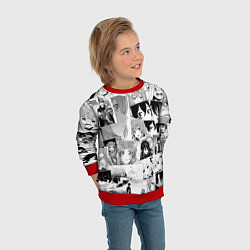 Свитшот детский Восхождение героя щита паттерн, цвет: 3D-красный — фото 2