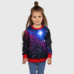 Свитшот детский Открытый космос Star Neon, цвет: 3D-красный — фото 2