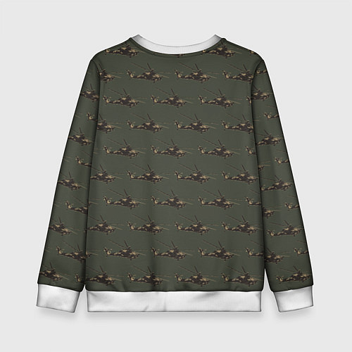 Детский свитшот Вертолеты паттерн / 3D-Белый – фото 2