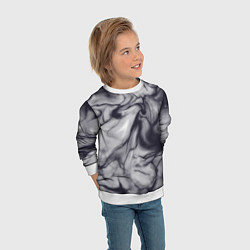 Свитшот детский Бело-черный тай-дай, цвет: 3D-белый — фото 2
