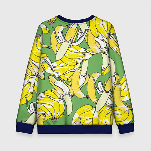 Детский свитшот Banana pattern Summer Food / 3D-Синий – фото 2