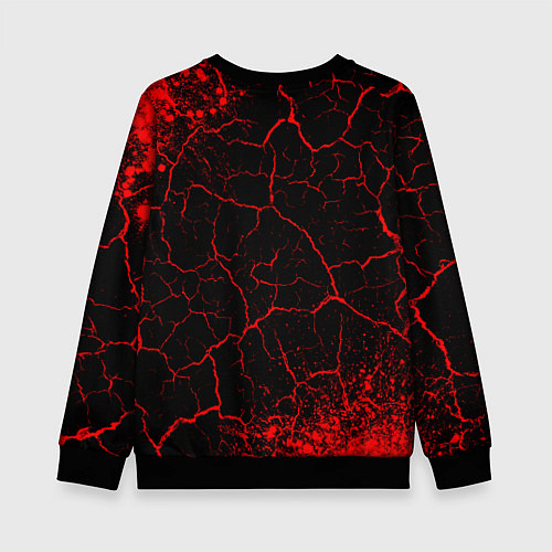 Детский свитшот Eat Sleep Tsushima Repeat - Краска / 3D-Черный – фото 2