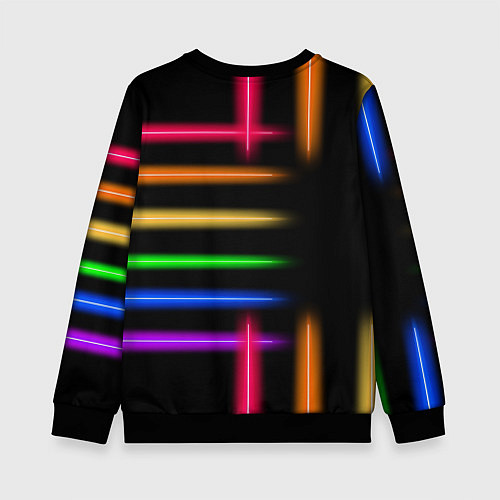 Детский свитшот Неоновое свечение Minimalism Neon / 3D-Черный – фото 2