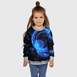 Свитшот детский Неоновый космос Neon space, цвет: 3D-меланж — фото 2