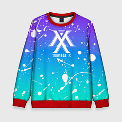 Свитшот детский Monsta x, цвет: 3D-красный