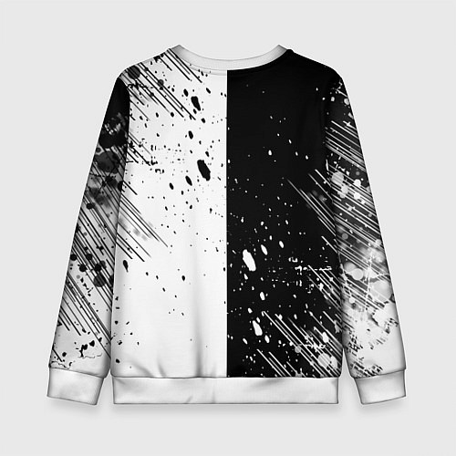 Детский свитшот Monokuma брызги / 3D-Белый – фото 2