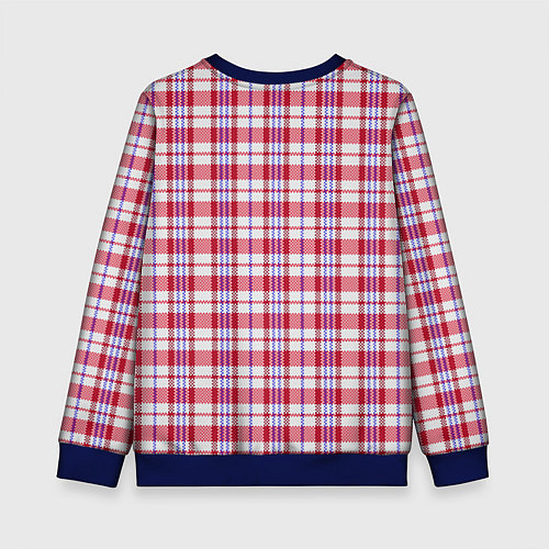 Детский свитшот Клетчатая сумка челночника паттерн Дань 90-ым / 3D-Синий – фото 2