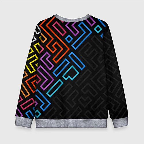 Детский свитшот НЕОНОВЫЕ ФИГУРЫ НЕОН / 3D-Меланж – фото 2