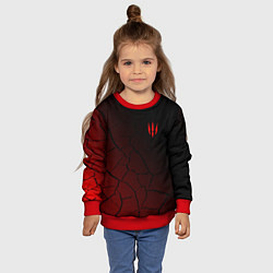 Свитшот детский THE WITCHER КОГОТЬ ТРЕЩИНЫ, цвет: 3D-красный — фото 2
