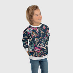 Свитшот детский Холодная хохлома, цвет: 3D-белый — фото 2