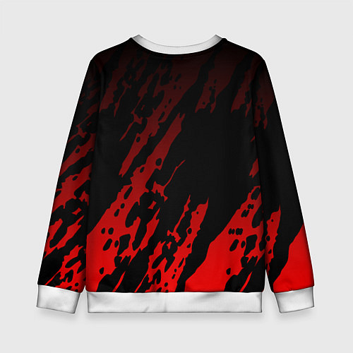 Детский свитшот Yamaha - Красные пятна / 3D-Белый – фото 2