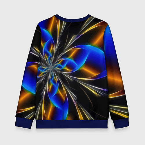 Детский свитшот Neon vanguard pattern Fashion 2023 / 3D-Синий – фото 2
