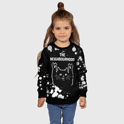 Свитшот детский The Neighbourhood Rock Cat, цвет: 3D-черный — фото 2