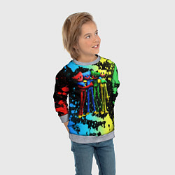 Свитшот детский POPPY PLAYTIME Mini Huggies, цвет: 3D-меланж — фото 2