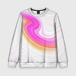 Свитшот детский Abstract gradient lines, цвет: 3D-белый