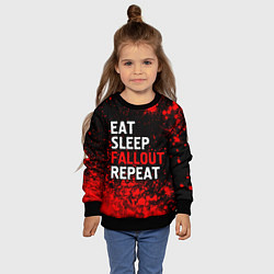 Свитшот детский Eat Sleep Fallout Repeat Краска, цвет: 3D-черный — фото 2