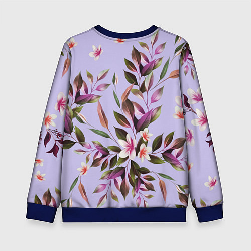 Детский свитшот Цветы Вересковый Сад / 3D-Синий – фото 2