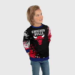 Свитшот детский Чикаго Буллз Chicago Bulls Огонь, цвет: 3D-синий — фото 2