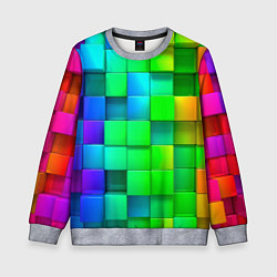 Детский свитшот РАЗНОЦВЕТНЫЕ КУБИКИ MULTICOLORED CUBES