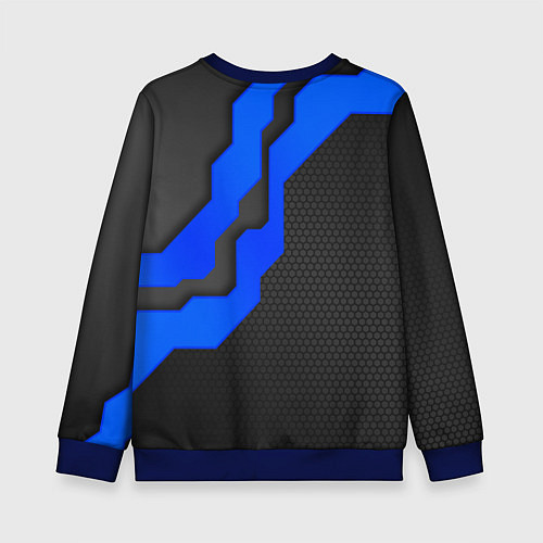 Детский свитшот SUBARU - СУБАРУ ТЕХНОЛОГИЧЕСКАЯ БРОНЯ / 3D-Синий – фото 2
