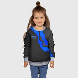 Свитшот детский SUBARU - СУБАРУ ТЕХНОЛОГИЧЕСКАЯ БРОНЯ, цвет: 3D-меланж — фото 2