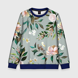 Свитшот детский Цветы Цветочный Букет, цвет: 3D-синий