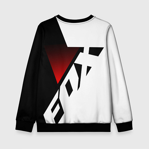 Детский свитшот FOX RACING - ФОКС ЧЕРНЫЙ И БЕЛЫЙ / 3D-Черный – фото 2