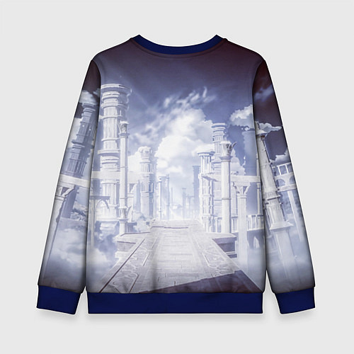 Детский свитшот Genshin Impact - Qiqi / 3D-Синий – фото 2