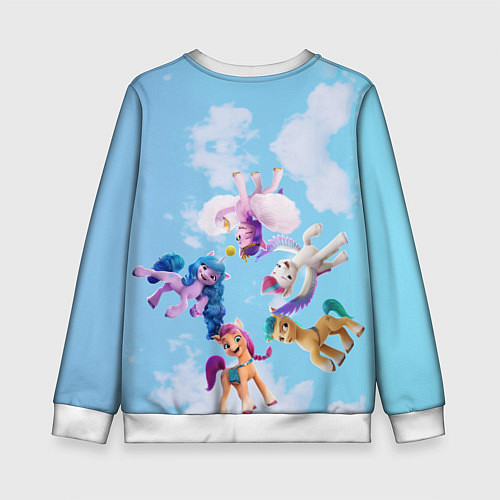 Детский свитшот My Little Pony летают в облаках / 3D-Белый – фото 2
