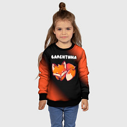 Свитшот детский Валентина - ЛИСИЧКА - Градиент, цвет: 3D-черный — фото 2