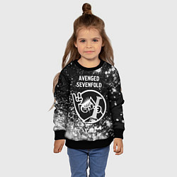 Свитшот детский Avenged Sevenfold КОТ Краска, цвет: 3D-черный — фото 2