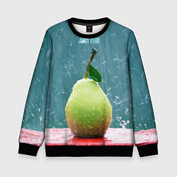 Свитшот детский Груша - juicy pear, цвет: 3D-черный