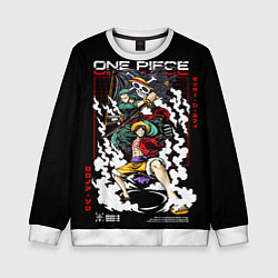 Свитшот детский МУГИВАРА ЛУФФИ И ЗОРО Ван Пис, цвет: 3D-белый