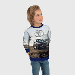 Свитшот детский Toyota Land Cruiser 300 Sport, цвет: 3D-синий — фото 2