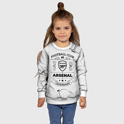 Свитшот детский Arsenal Football Club Number 1 Legendary, цвет: 3D-белый — фото 2