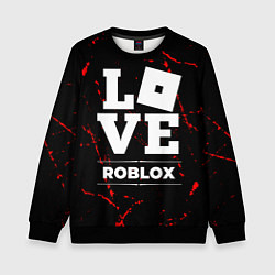 Свитшот детский Roblox Love Классика, цвет: 3D-черный