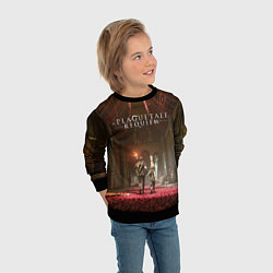 Свитшот детский Амиция и Гуго A Plague Tale Requiem, цвет: 3D-черный — фото 2