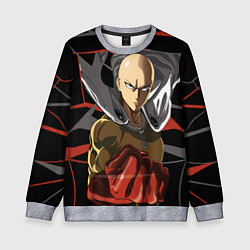 Свитшот детский Сайтама-человек удара, цвет: 3D-меланж