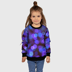 Свитшот детский Фиолетовые блики боке, цвет: 3D-черный — фото 2