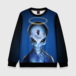 Свитшот детский Инопланетное существо, цвет: 3D-черный
