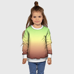 Свитшот детский Градиент Фисташки Gradient, цвет: 3D-белый — фото 2