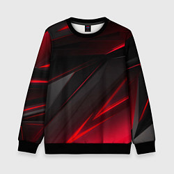 Свитшот детский Красно-черный фон, цвет: 3D-черный