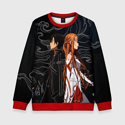 Свитшот детский Кирито и Асуна - Sword Art Online, цвет: 3D-красный