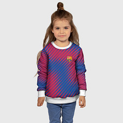 Свитшот детский Fc barcelona барселона fc абстракция, цвет: 3D-белый — фото 2