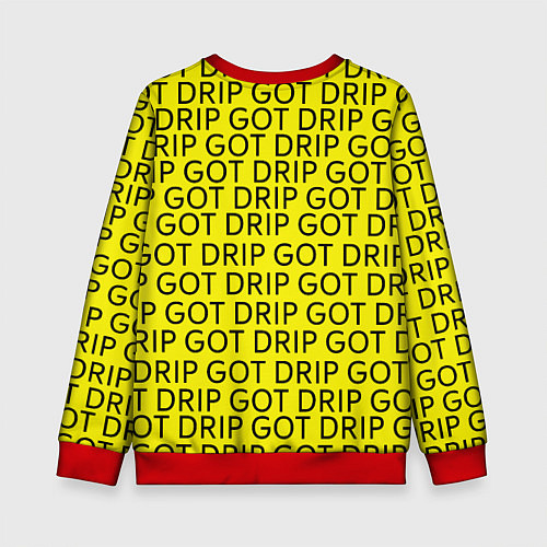 Детский свитшот I GOT A DRIP / 3D-Красный – фото 2