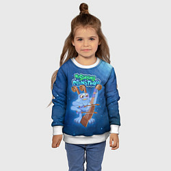 Свитшот детский My singing monsters СМЫЧОРОГ Bowgart, цвет: 3D-белый — фото 2