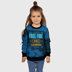 Свитшот детский Игра Free Fire: PRO Gaming, цвет: 3D-черный — фото 2