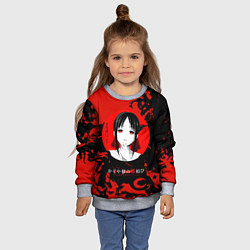Свитшот детский Love is war Госпожа Кагуя Синомия, цвет: 3D-меланж — фото 2