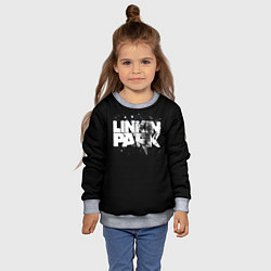 Свитшот детский Linkin Park логотип с фото, цвет: 3D-меланж — фото 2