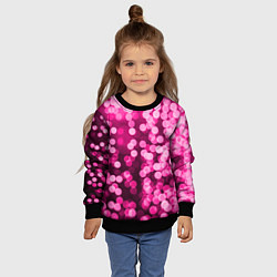 Свитшот детский Розовые блестки, цвет: 3D-черный — фото 2